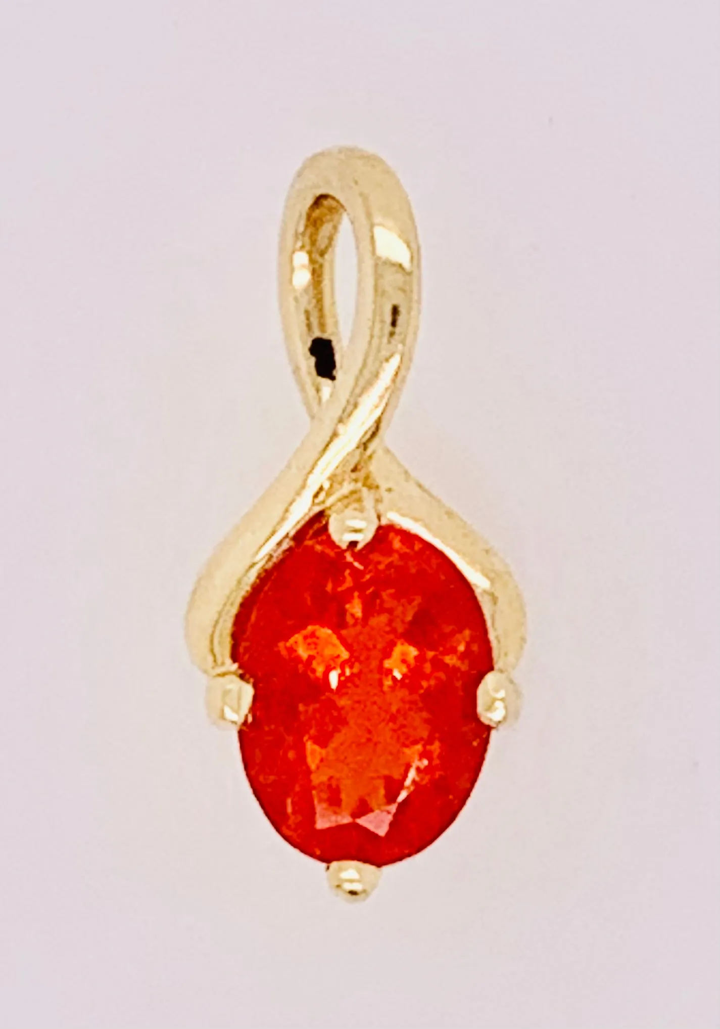 14K Yellow Gold Mexican Fire Opal