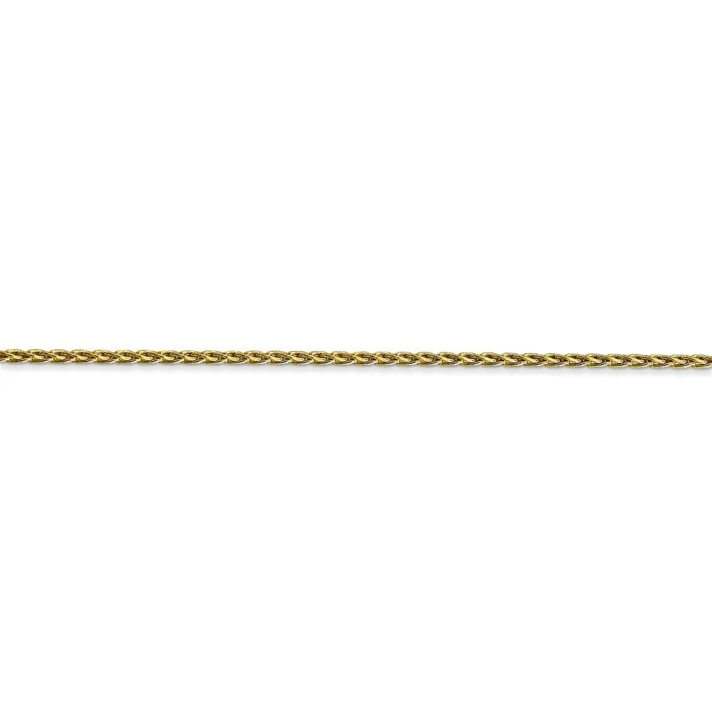 1.5mm 10k Yellow Gold Parisian Wheat Chain Bracelet