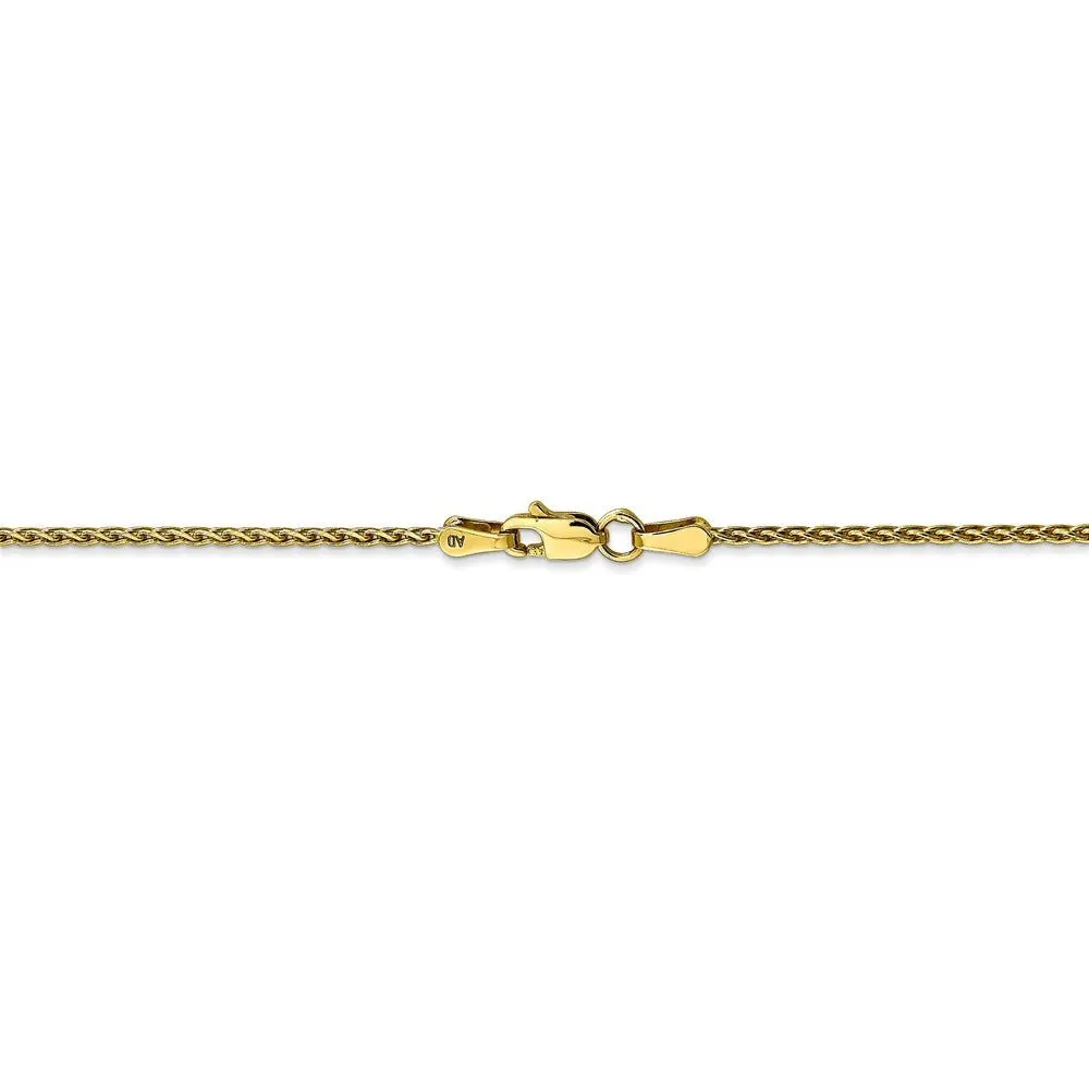 1.5mm 10k Yellow Gold Parisian Wheat Chain Bracelet