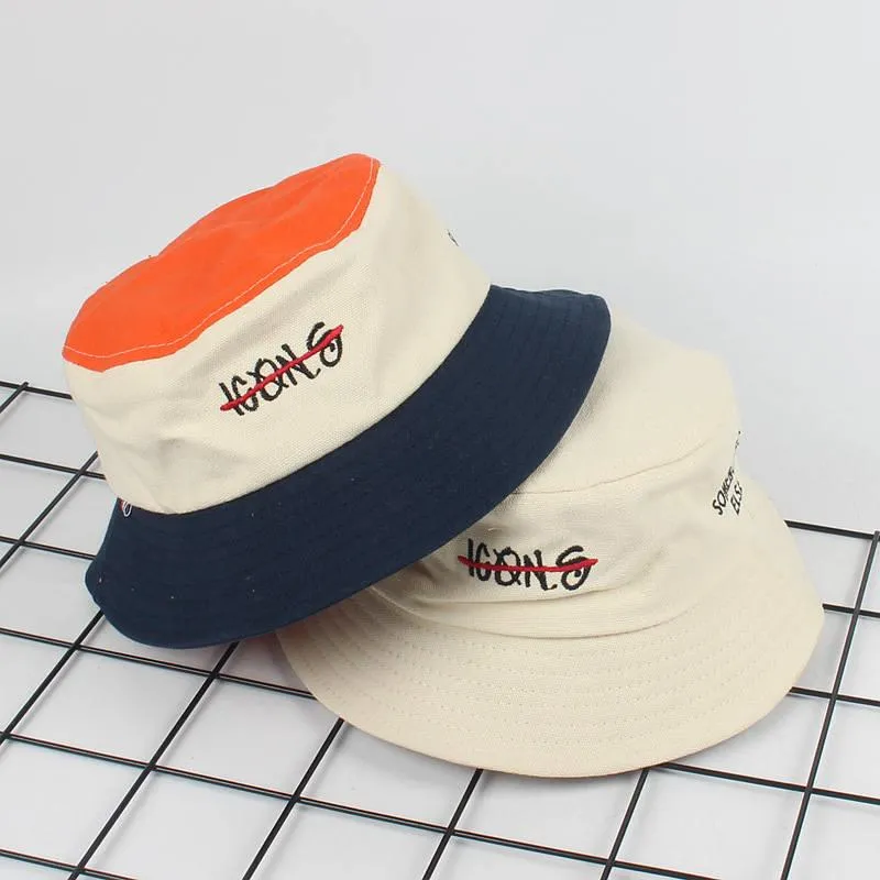 2019 Cotton Letter Embroidery Bucket Hat Fisherman Hat Outdoor Travel Hat Foldable Sun Cap Hats for Men and Women 534