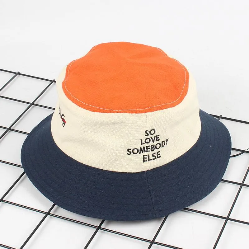 2019 Cotton Letter Embroidery Bucket Hat Fisherman Hat Outdoor Travel Hat Foldable Sun Cap Hats for Men and Women 534