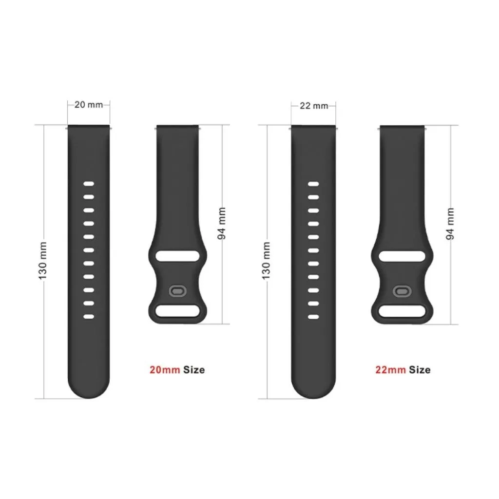 22mm Universal comfortable silicone watch strap - Green