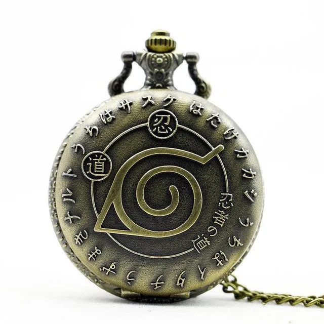 2ND AMENDMENT BRONZE QUARTZ POCKET WATCH WITH NECKLACE CHAIN