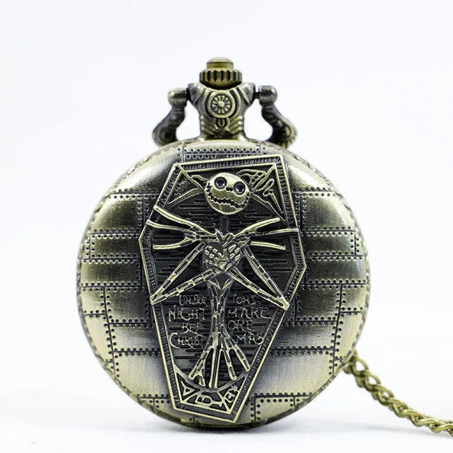 2ND AMENDMENT BRONZE QUARTZ POCKET WATCH WITH NECKLACE CHAIN