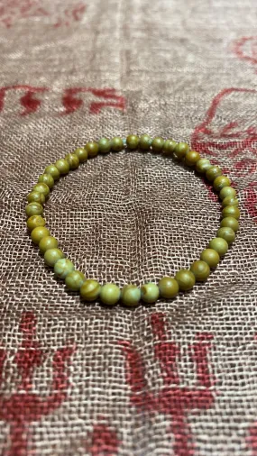 4MM Wood Grain Jasper Bead Stretchy Cord Bracelet