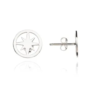 70% DISCOUNT Glittering Ladies/ Girls  925 Sterling Silver Circle of Life Star Stud Earrings