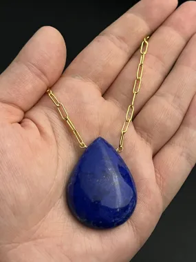 •AEON• lapis lazuli   gold necklace (18"-20")