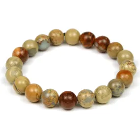 African Opal 10mm Smooth Rounds Stretch Bracelet