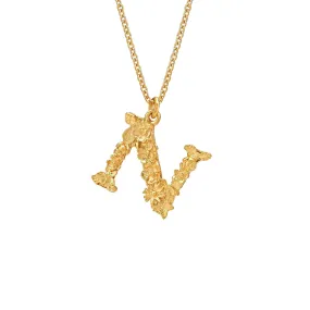 Alex Monroe Floral Letter N Necklace