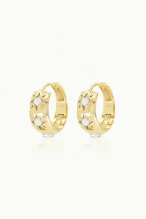 Alina Opal Gold Hoops