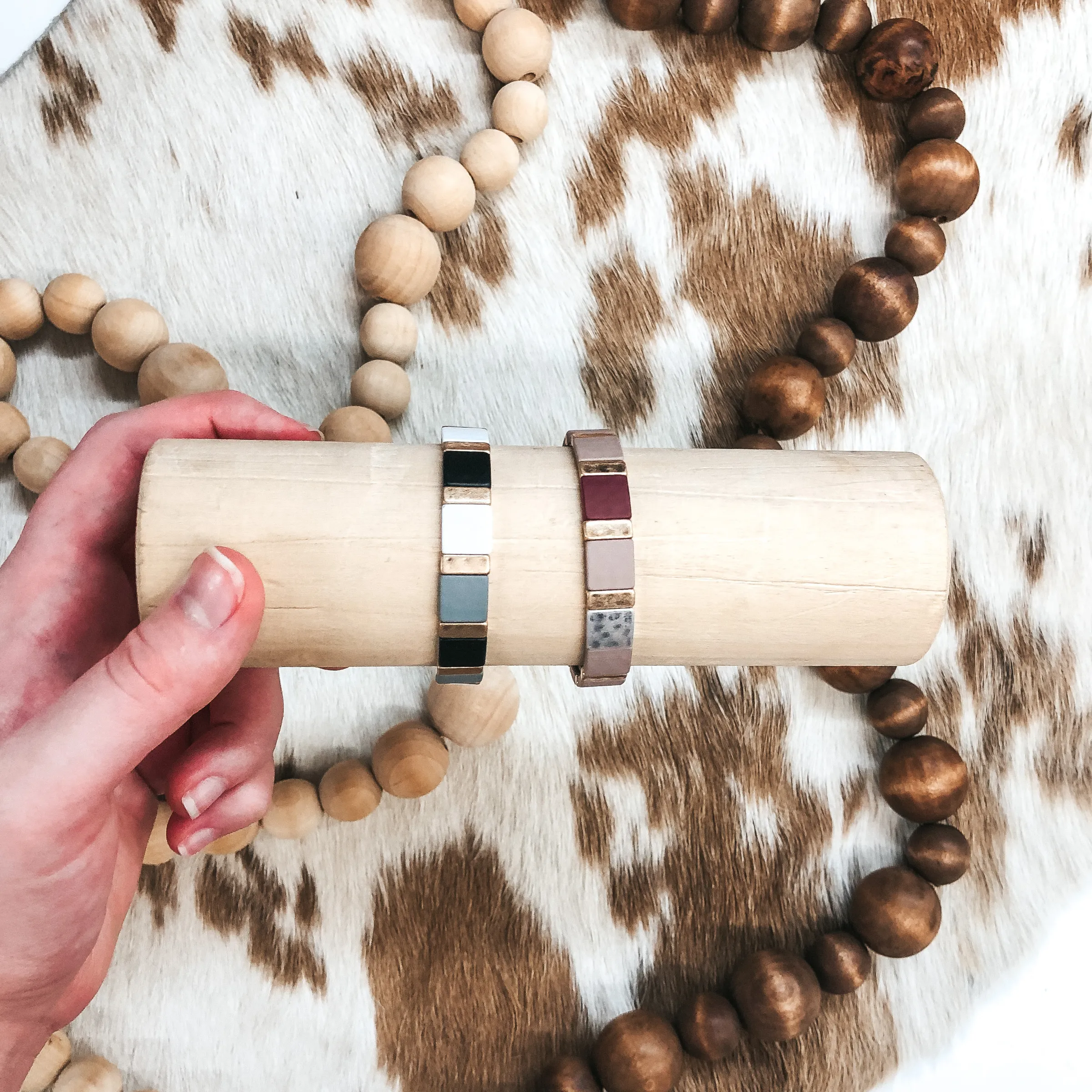 All About Matte Square Bracelet in Greys