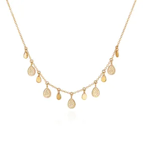 Anna Beck Gold Teardrop Charm Collar Necklace