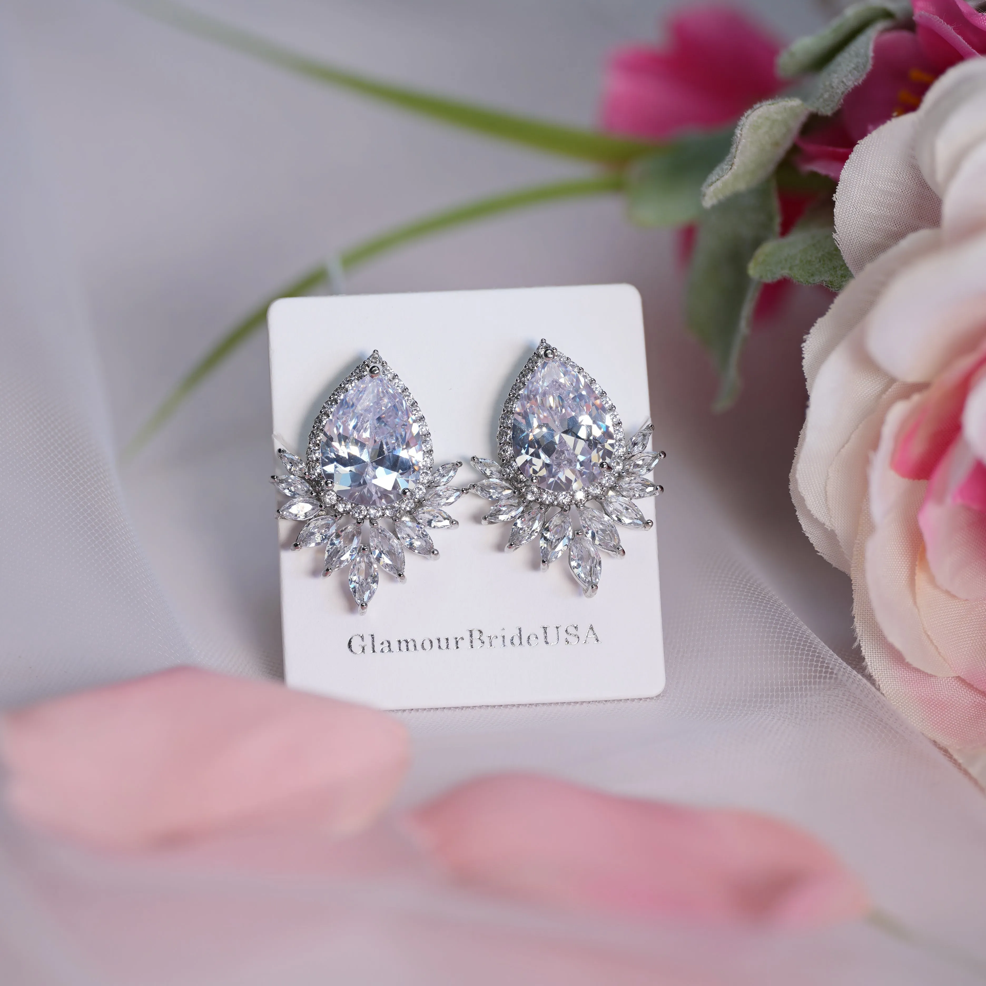 Anna - Bridal Crystal Studs