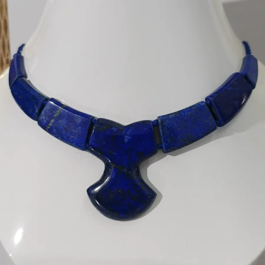 Antique Lapis Lazuli Stone Choker Necklace