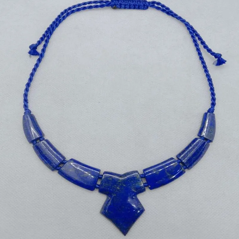 Antique Lapis Lazuli Stone Choker Necklace