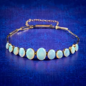 ANTIQUE VICTORIAN OPAL BRACELET 15CT GOLD CIRCA 1900