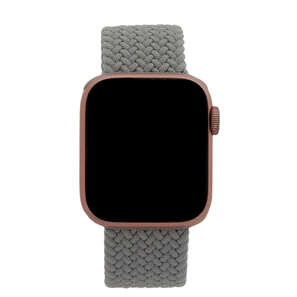 Apple Watch (38/40/SE/41/42mm) Elastisk Stof Rem - Str. M - Grå