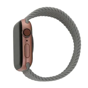 Apple Watch (38/40/SE/41/42mm) Elastisk Stof Rem - Str. M - Grå