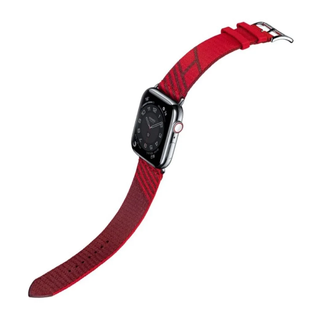 Apple Watch 40mm bi-color canvas design watch strap - Red