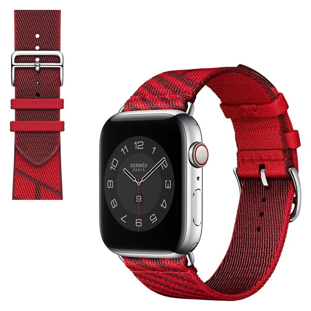 Apple Watch 40mm bi-color canvas design watch strap - Red