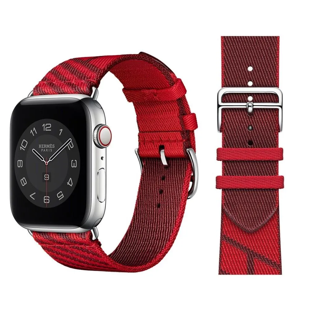 Apple Watch 40mm bi-color canvas design watch strap - Red