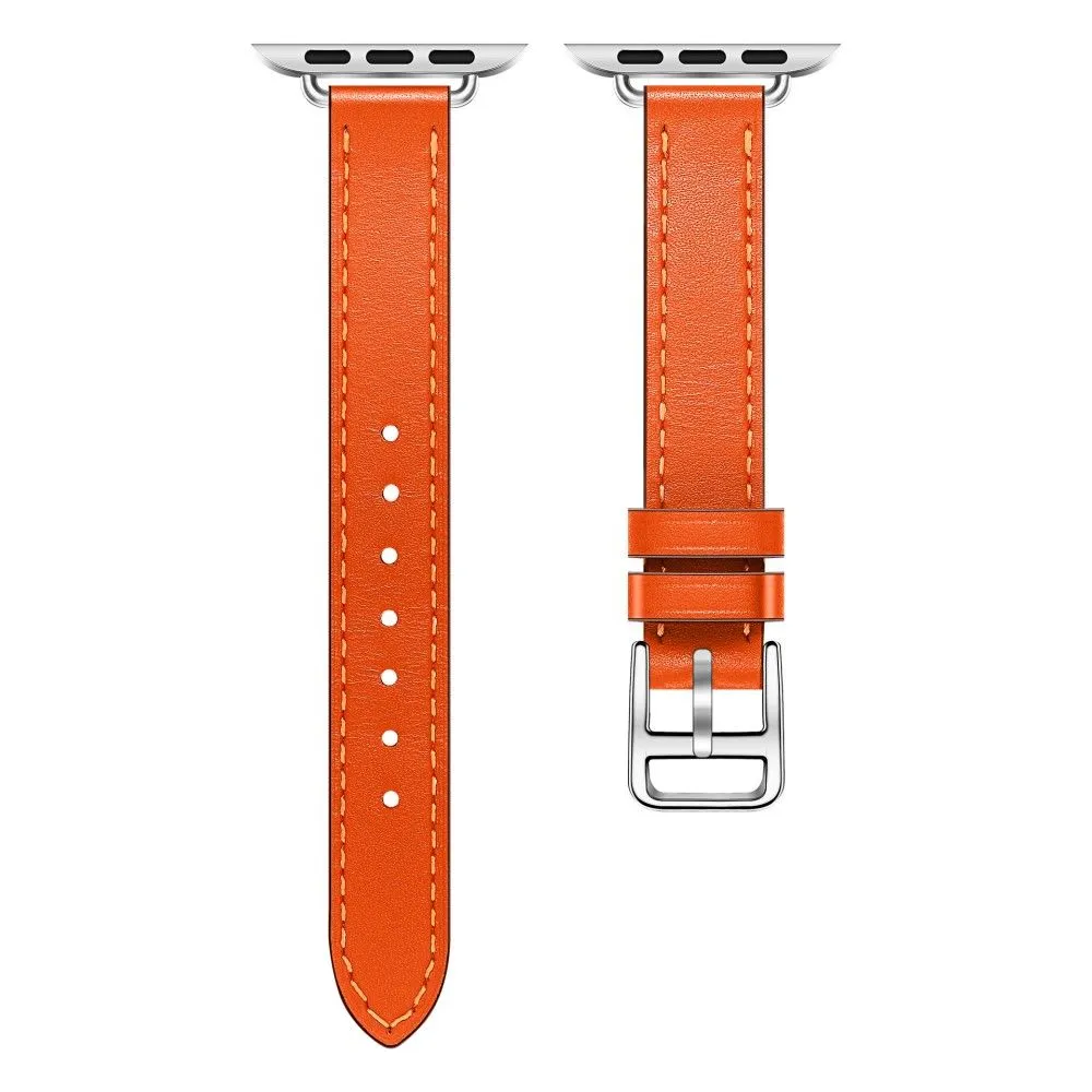 Apple Watch (41mm) breathable genuine leather watch strap - Orange