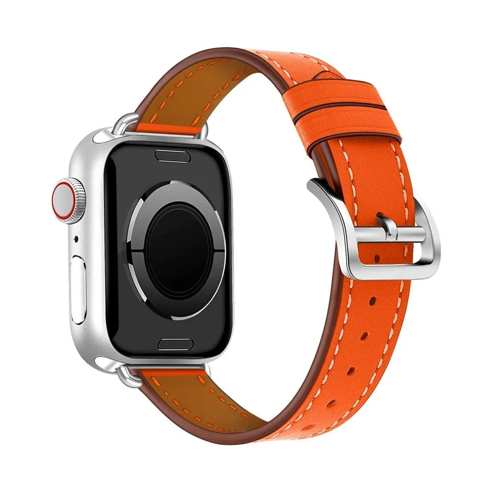 Apple Watch (41mm) breathable genuine leather watch strap - Orange