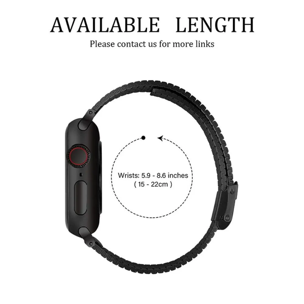 Apple Watch (41mm) stainless steel double buckle watch strap - Black