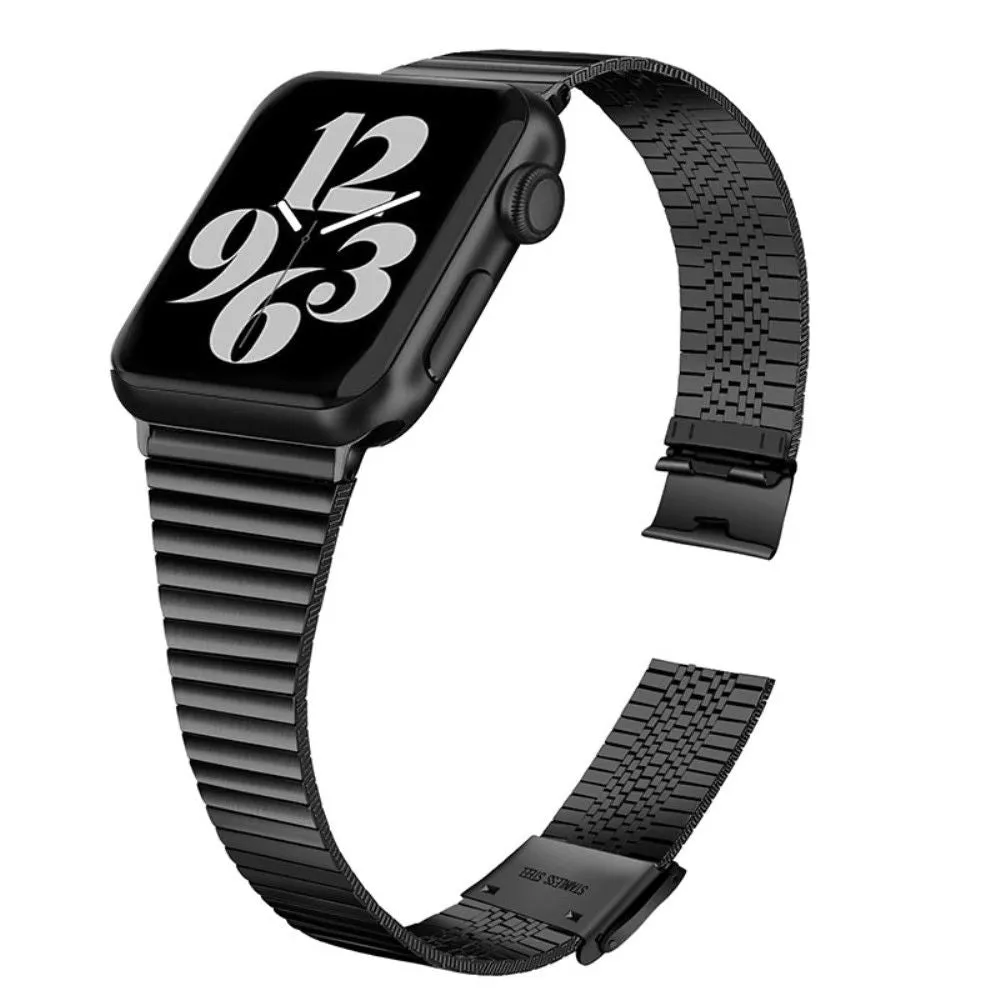 Apple Watch (41mm) stainless steel double buckle watch strap - Black