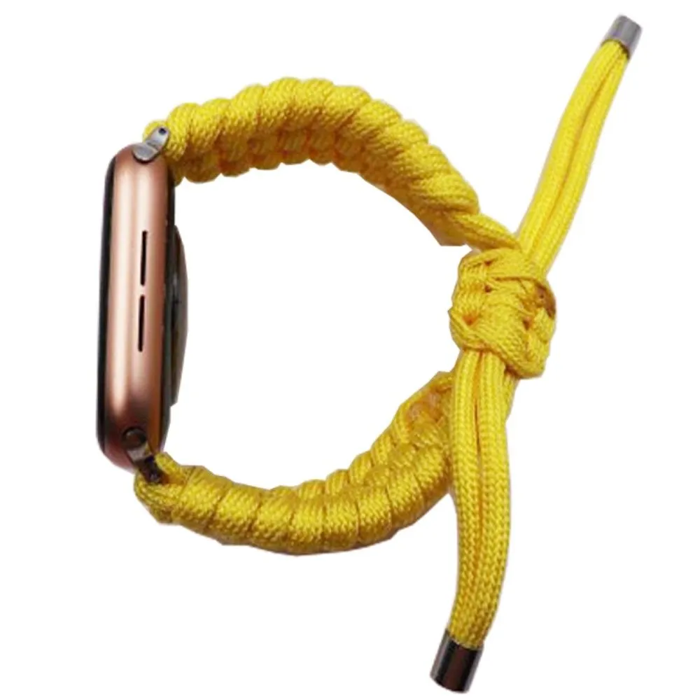 Apple Watch (45mm) braided nylon watch strap - Yellow