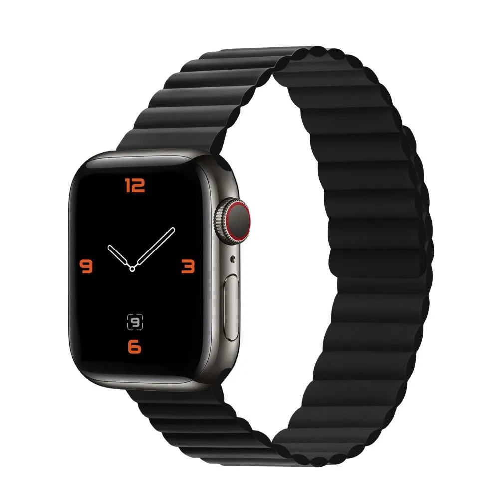 Apple Watch (45mm) dual color silicone watch strap - Black