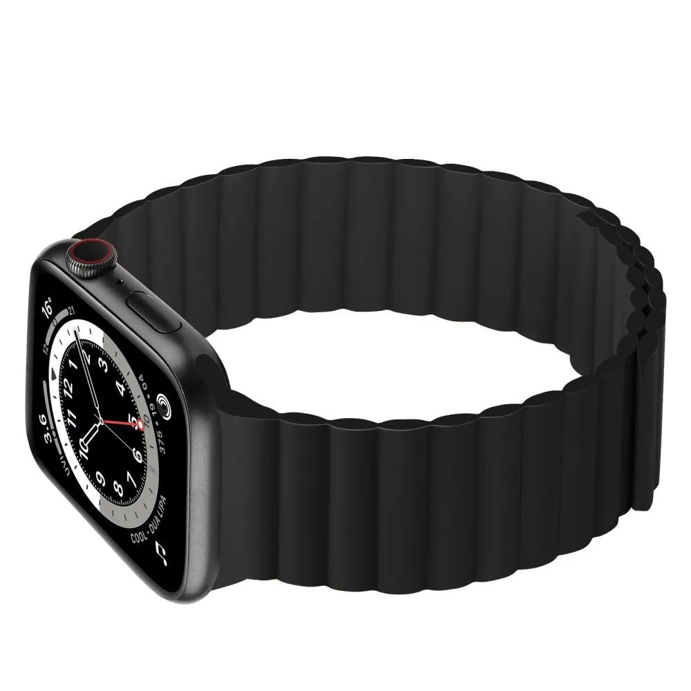 Apple Watch (45mm) dual color silicone watch strap - Black