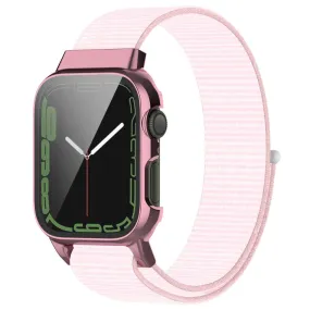 Apple Watch (45mm) nylon watch strap   tempered glass - Pink