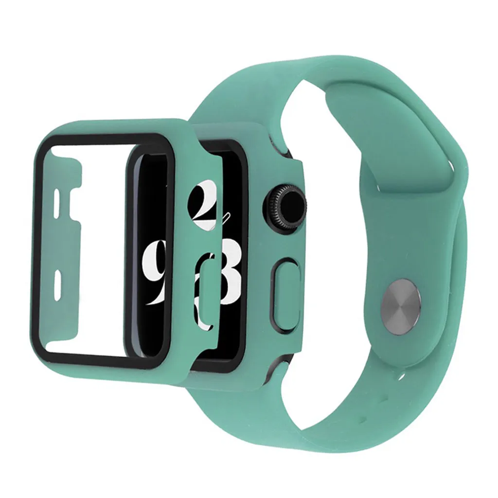 Apple Watch Series 6 / 5 40mm cover with tempered glass   watch band - Green