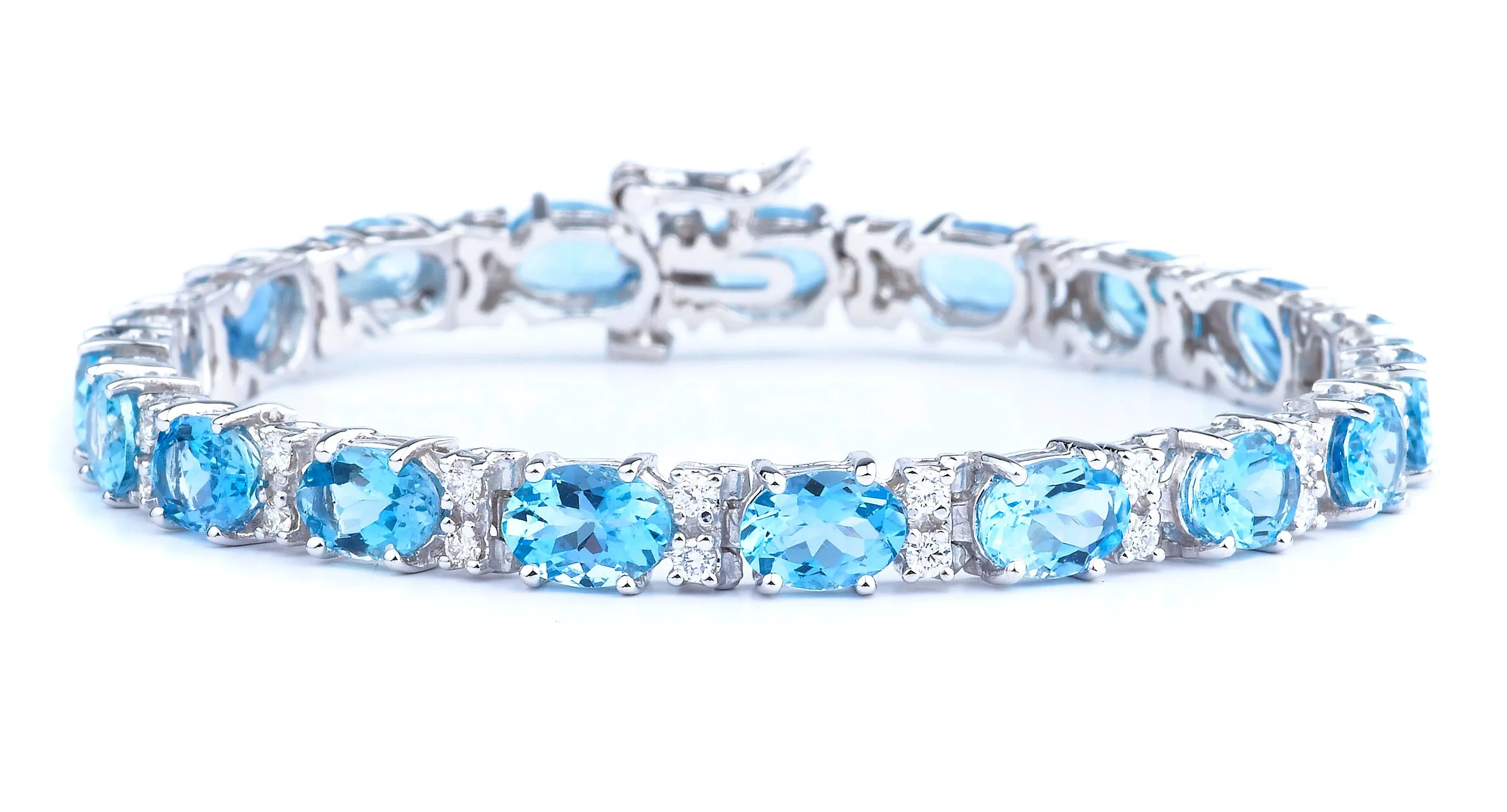 Aquamarine & Diamond Bracelet