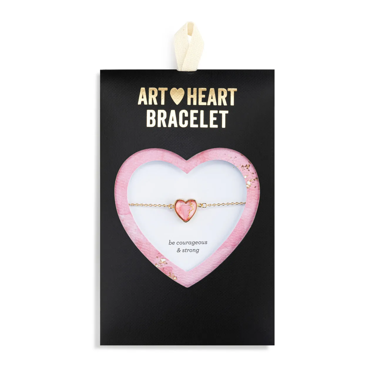 Art Heart Bracelet - Be Courageous & Strong