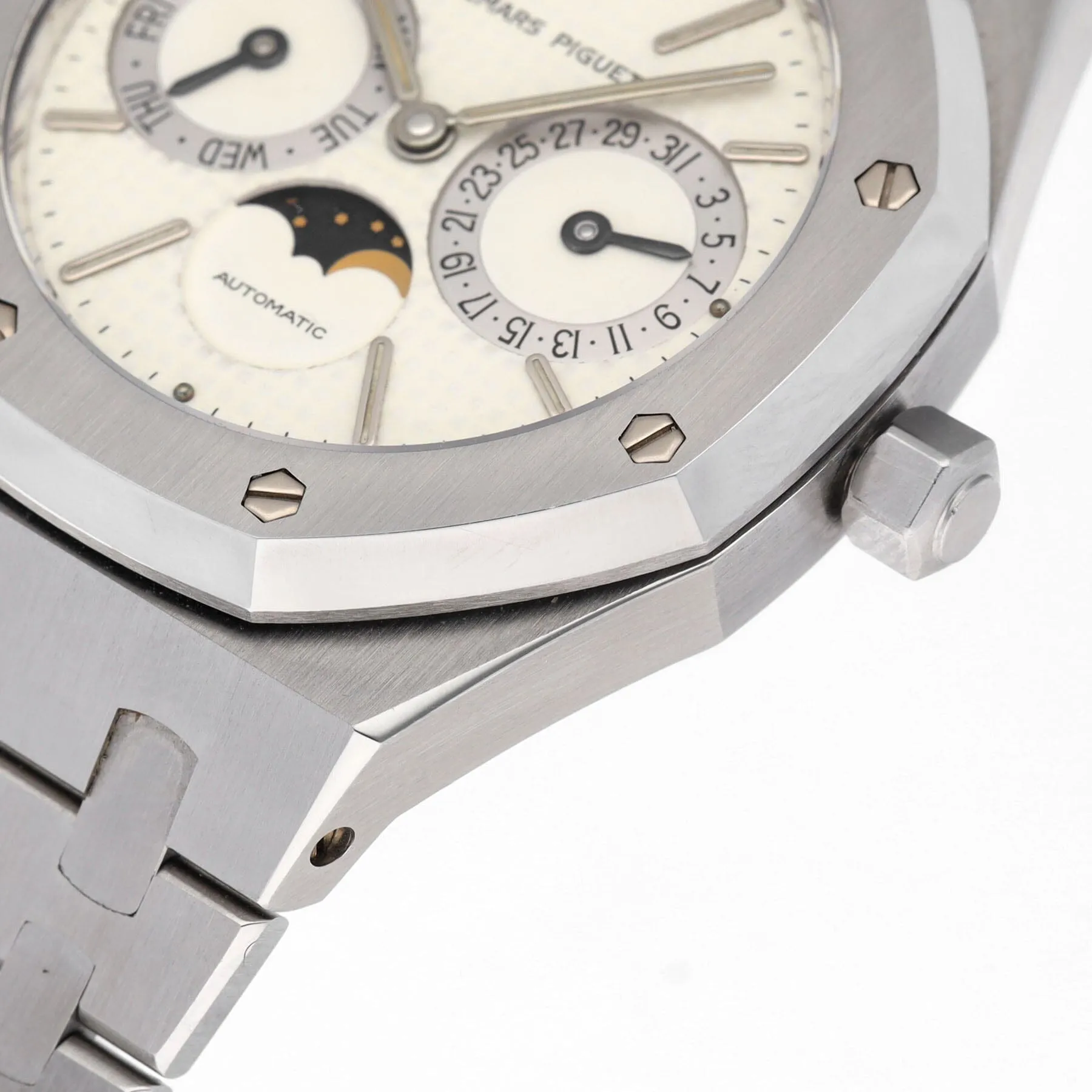 Audemars Piguet Royal Oak Day Date Moonphase ref 25594ST Cream dial