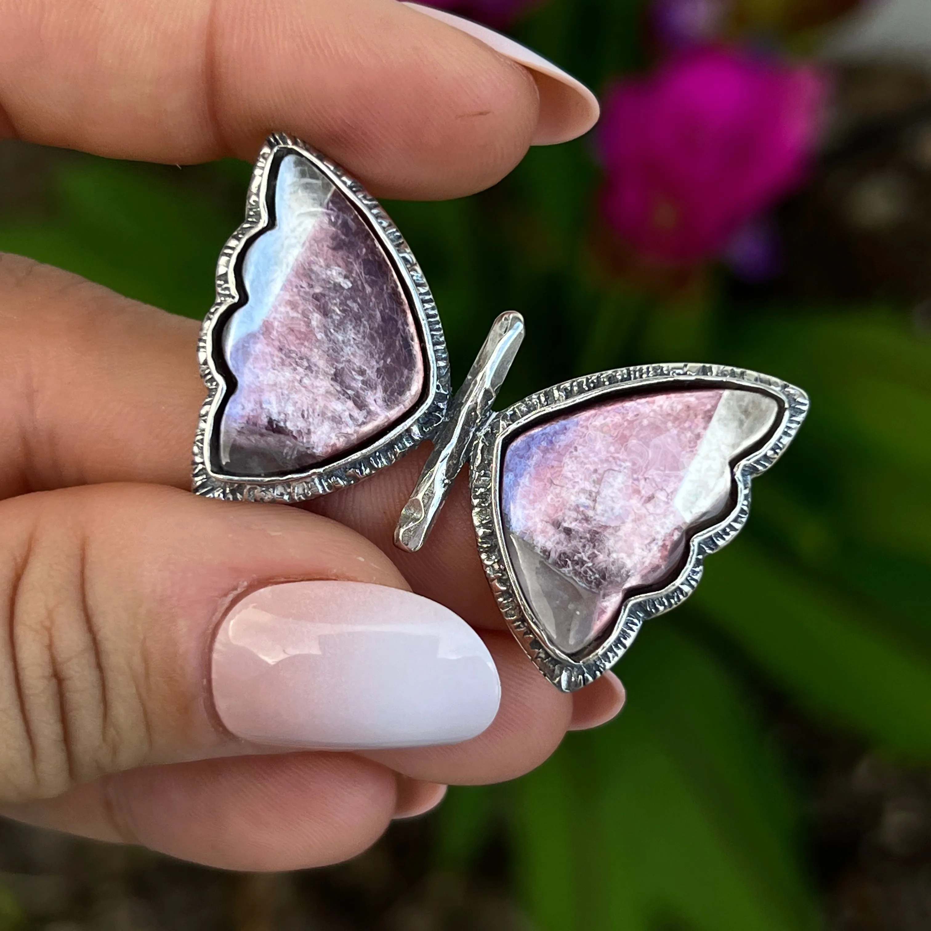 AVAILABLE PRE-ORDER- Lepidolite Butterfly Pendant