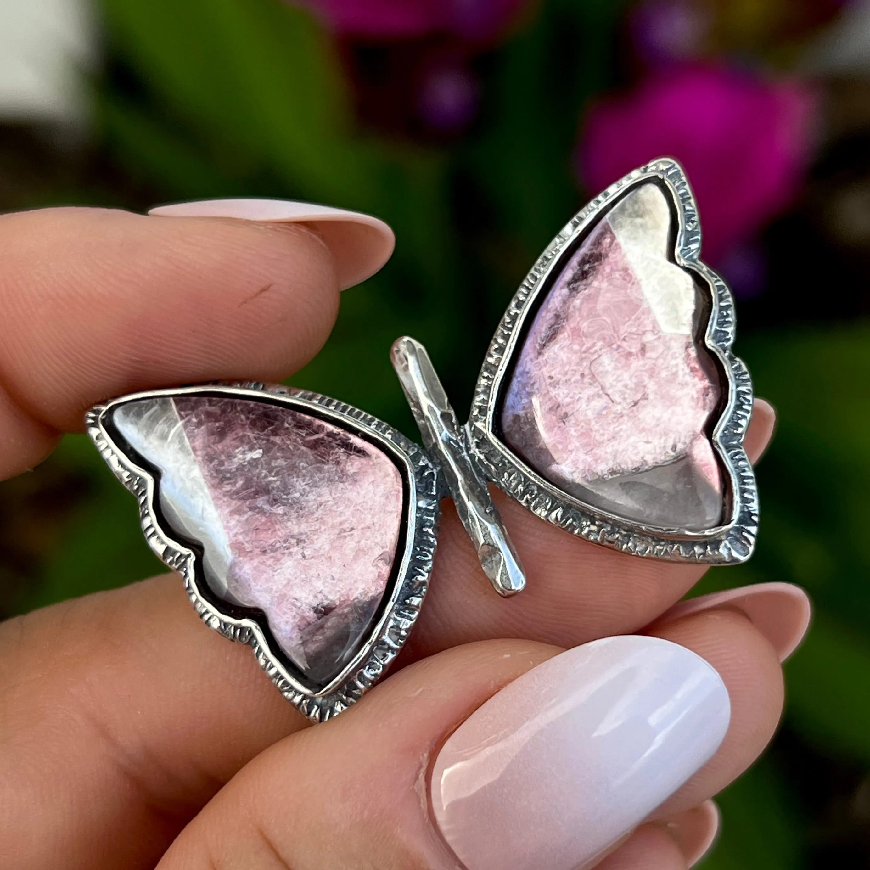 AVAILABLE PRE-ORDER- Lepidolite Butterfly Pendant