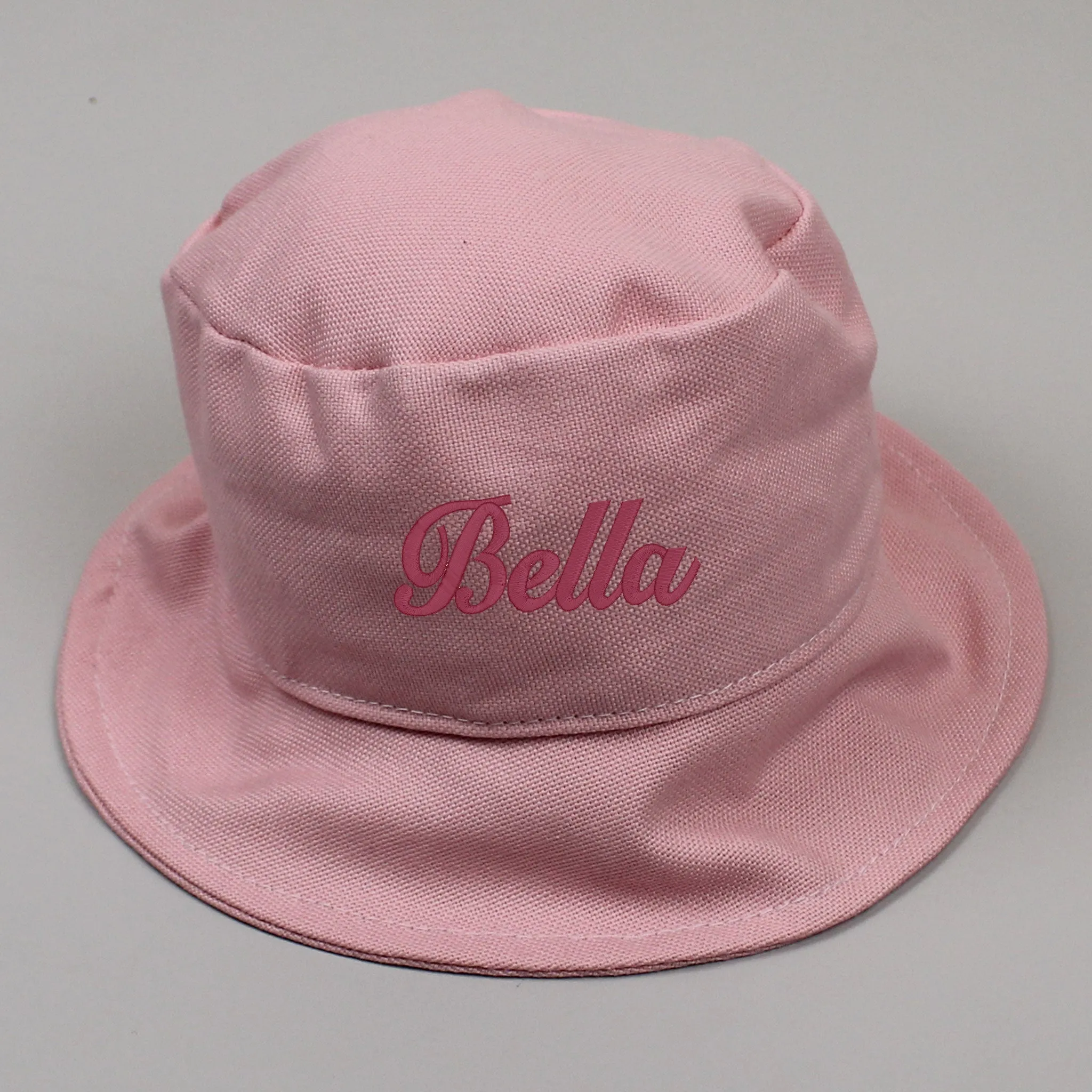 Baby Girls Personalised Summer Bucket Hat  - Pink