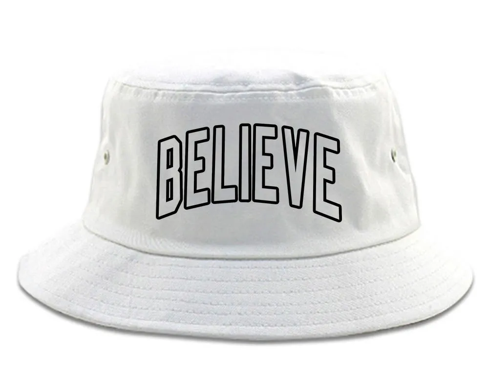 Believe Outline Mens Bucket Hat