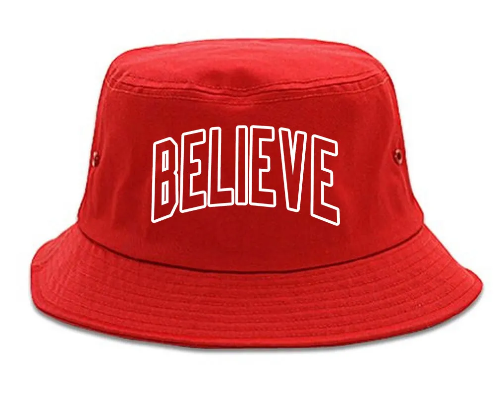 Believe Outline Mens Bucket Hat