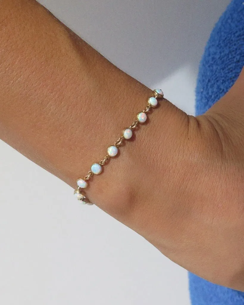 Bello Opal Tennis Bracelet  - 14k Yellow Gold Fill