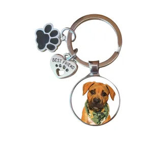 Best Friend Paw Keychain with Customizable Option for Photo or Text