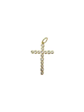 Bezel Cross Charm