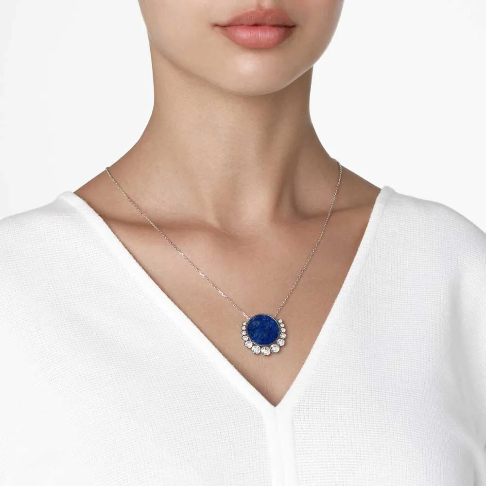 Bint Al Matar White Gold Lapis Lazuli Medium Necklace