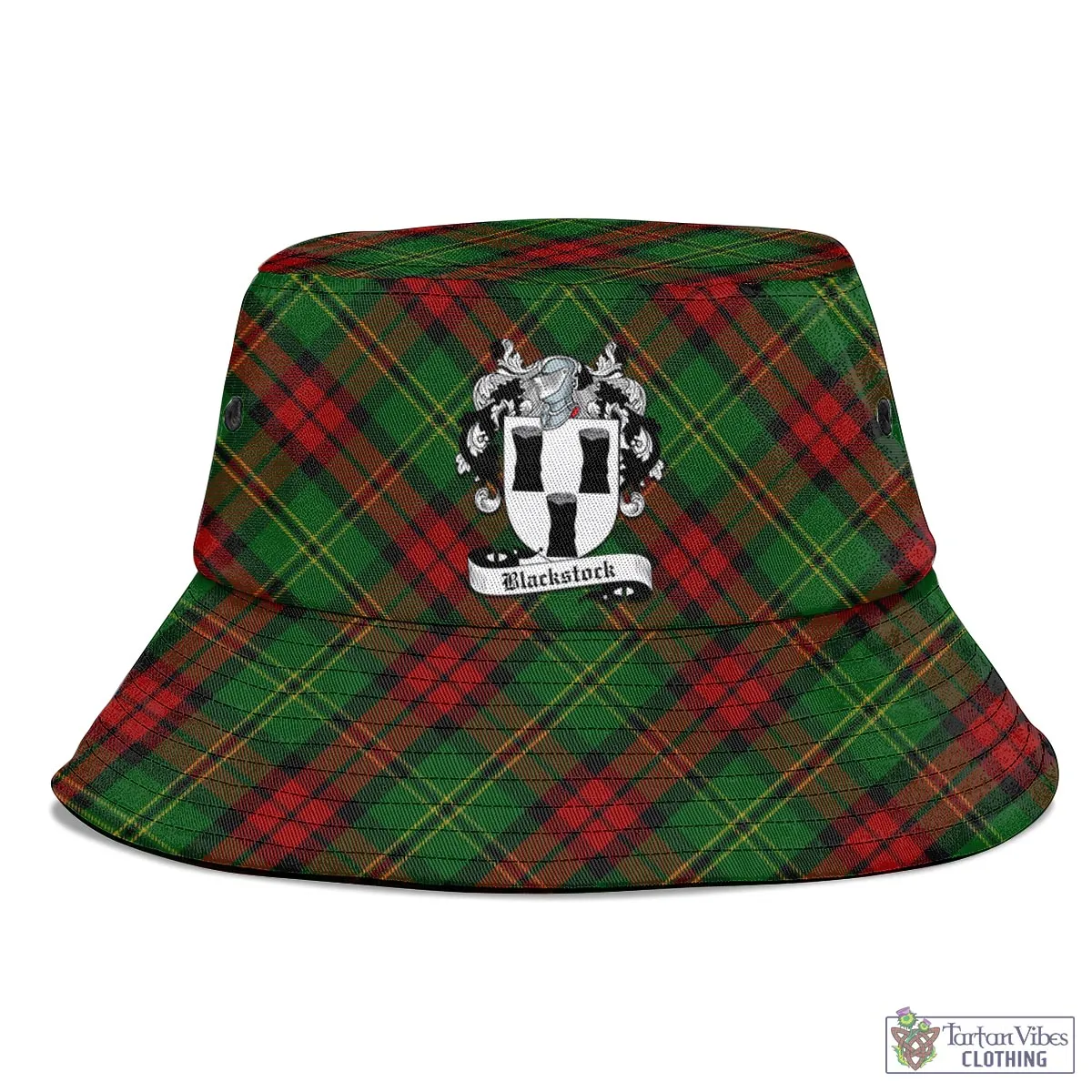 Blackstock Hunting Tartan Bucket Hat with Family Crest