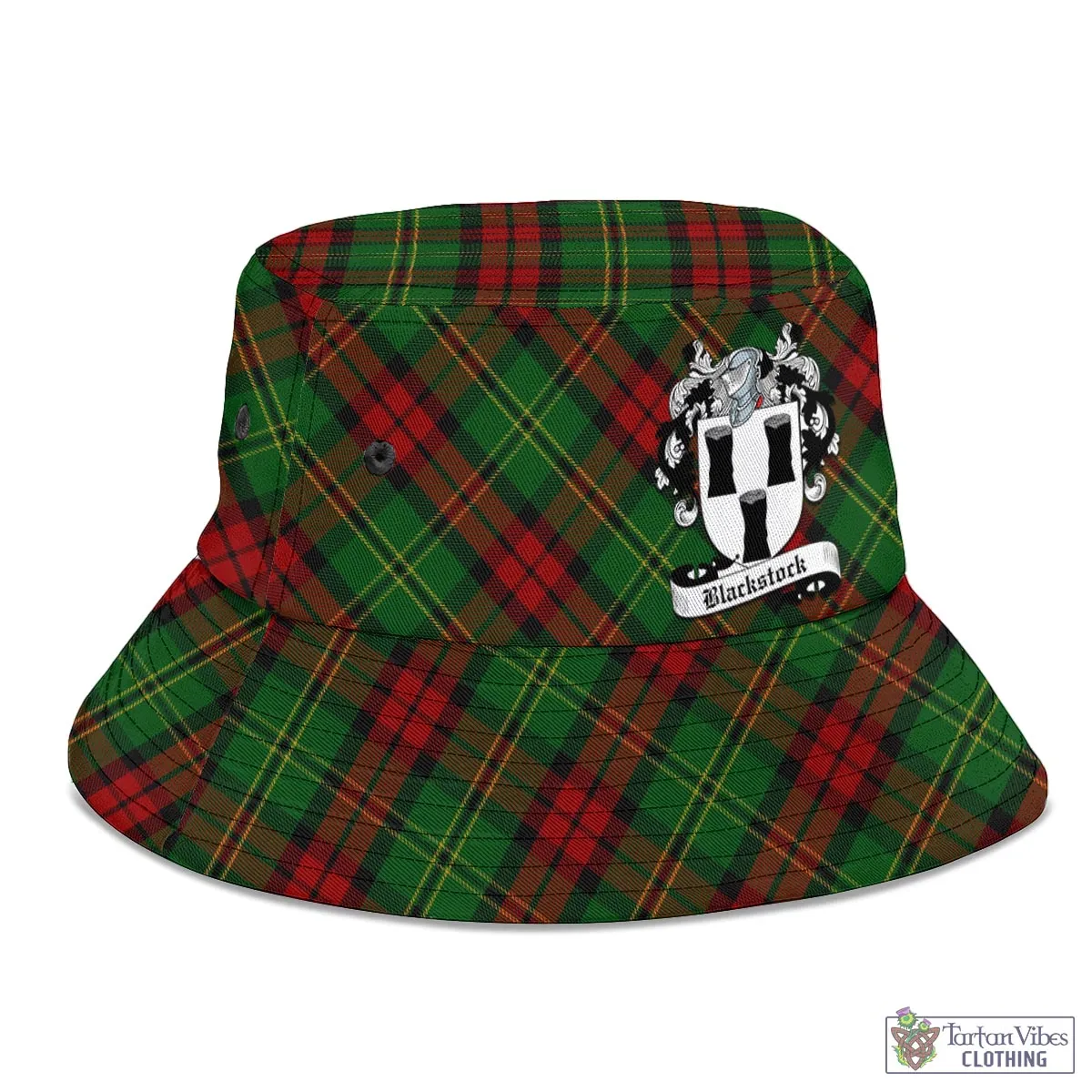 Blackstock Hunting Tartan Bucket Hat with Family Crest