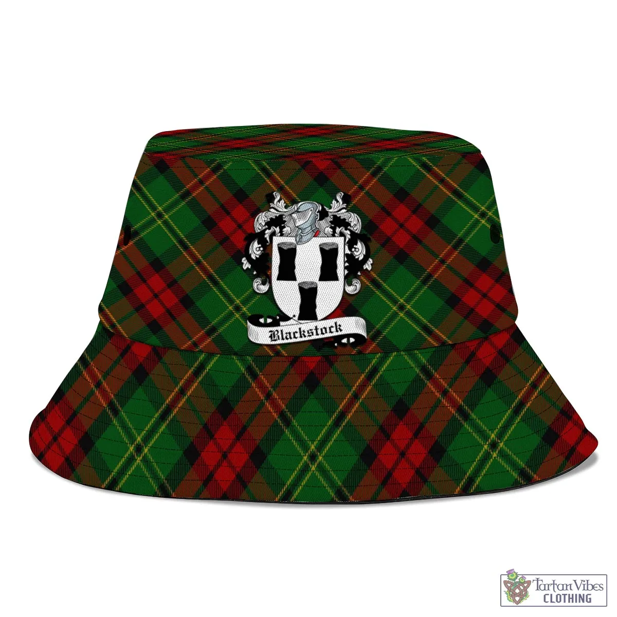 Blackstock Hunting Tartan Bucket Hat with Family Crest