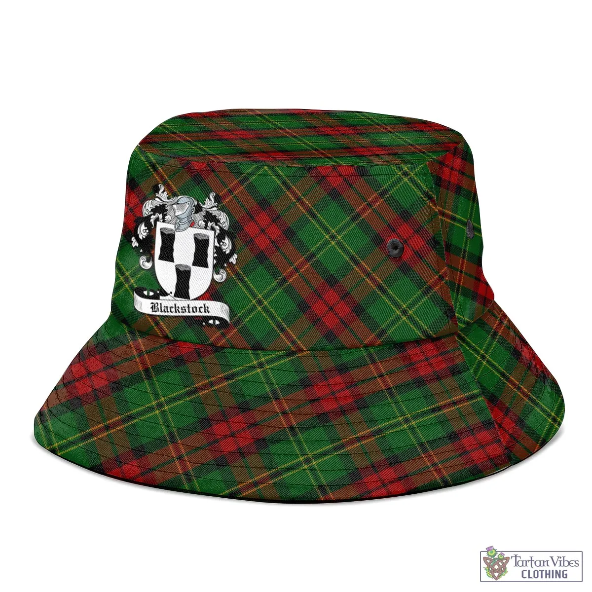 Blackstock Hunting Tartan Bucket Hat with Family Crest